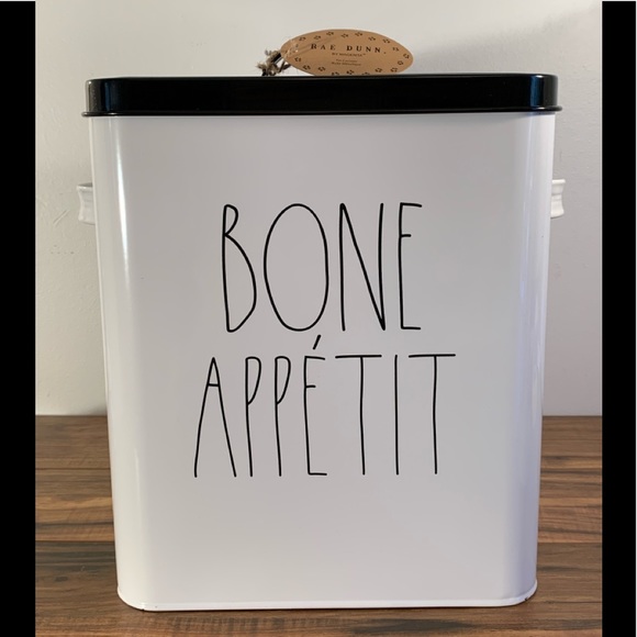 Rae Dunn BONE APPETIT tin canister 🦴
